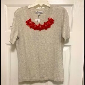 CAbi with Carol Anderson Short Sleeve Top w/Rocks